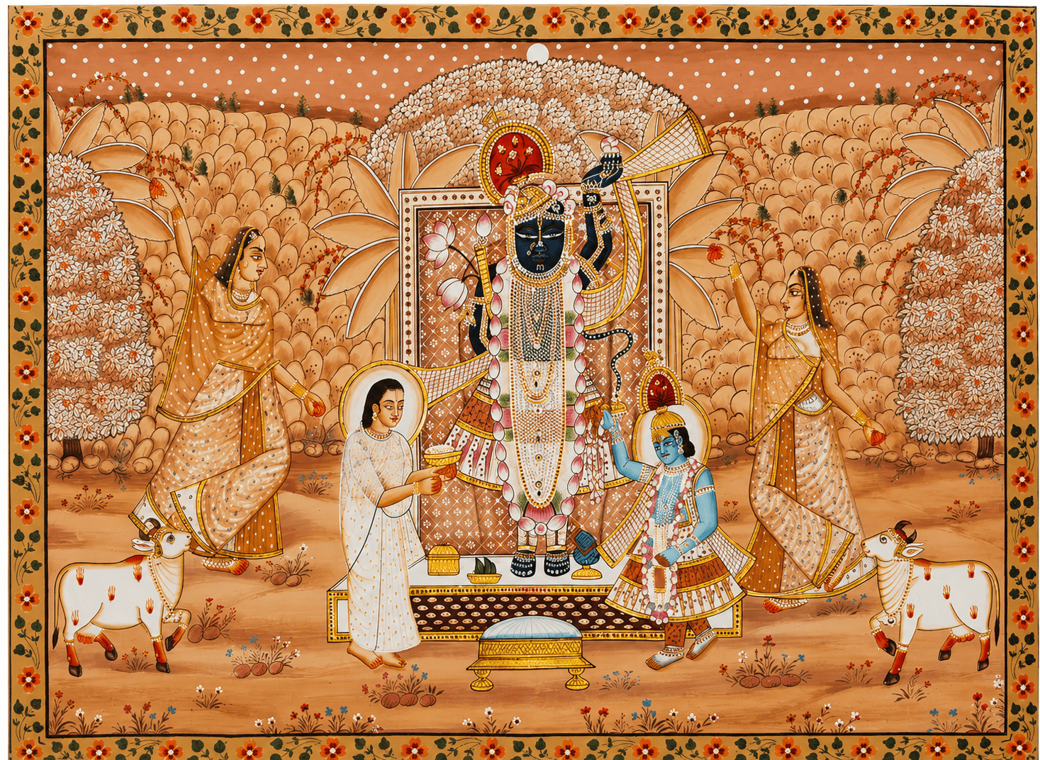 Shrinathji Seva Darshan Pichwai Painting