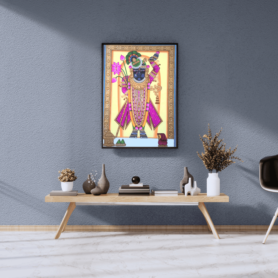 Nathdwara-shrinathji gold painting