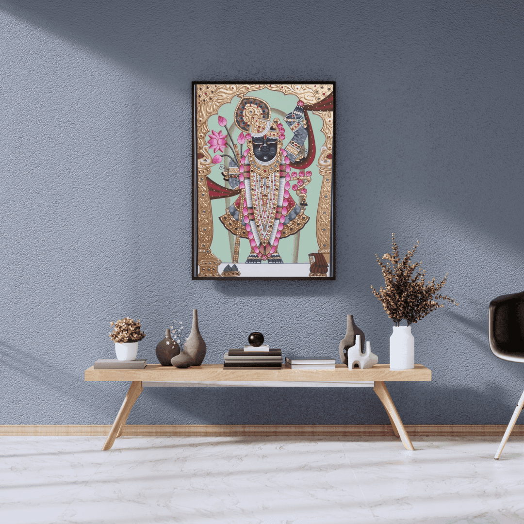 Nathdwara-Shrinathji gold leaf painting