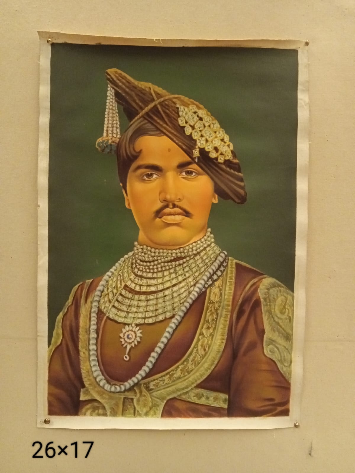 Royal Portrait Miniature Art Painting Handmade 26×17 Inch