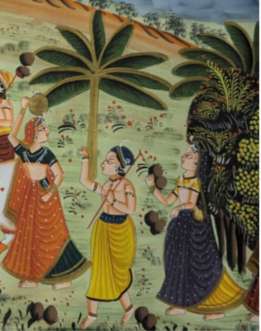 Premium cloth fabric Pichwai painting for wall décor and temple art