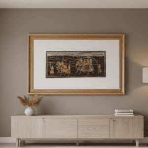 Buy Procession Mughal Miniature Painting on old paper