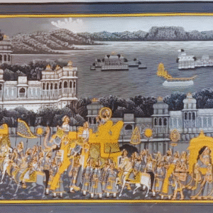 Royal Procession Miniature Art – Traditional Rajasthan Miniature Painting