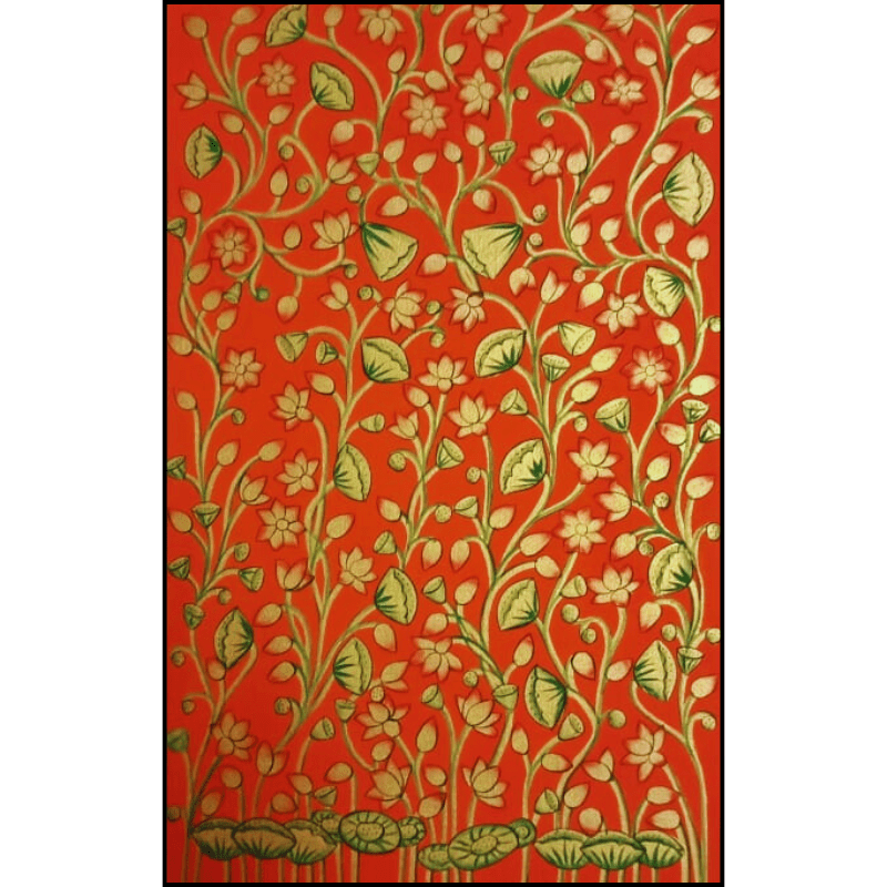 Floral Lotus Pichwai Painting – Handmade Traditional Art from Udaipur