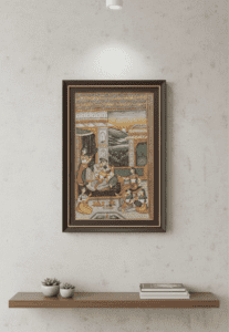 Mughal Love Scene Miniature Painting India Artwork