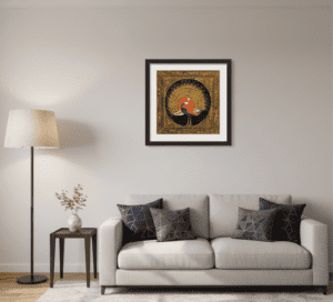 peacock miniature art