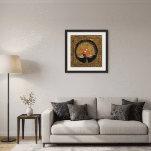 peacock miniature art