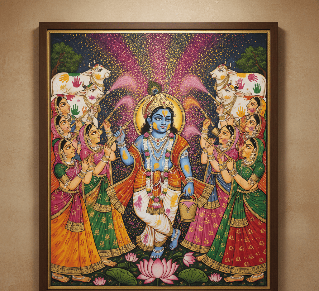 a-divine-celebration-how-pichwai-paintings-bring-holi-to-life