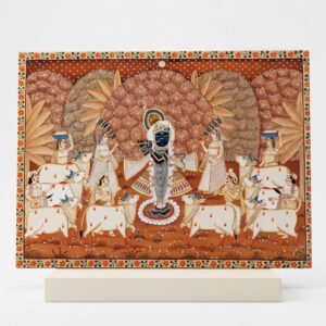 Shrinathji with Flute Pichwai Painting