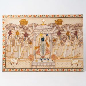Buy Shrinathji Darshan with Devotee Gopis Pichwai Painting