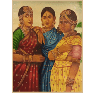 Trible women oil painting