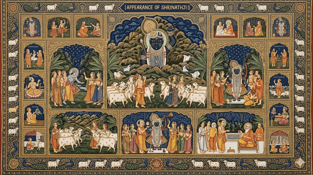 pichwai depicting the story of prakatya 1